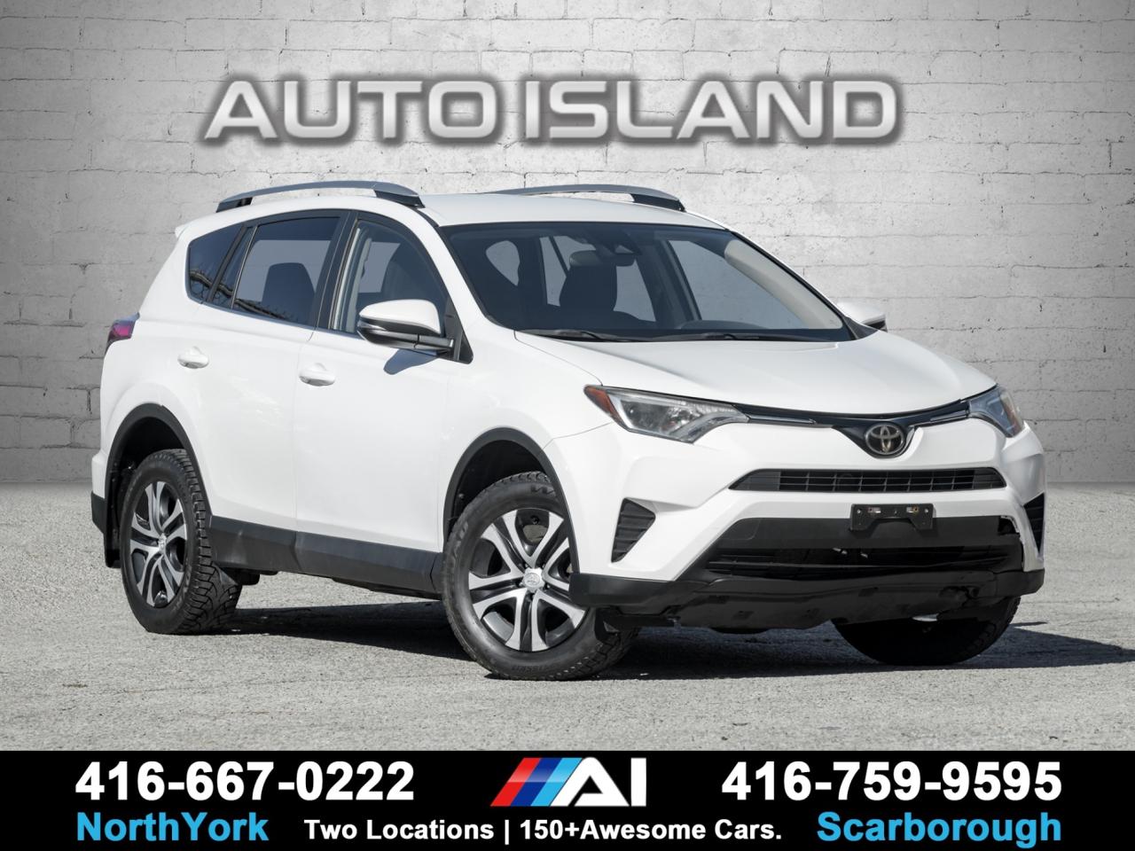 TOY OTA DEALER SERVICED - BACKUP CAMERA, BLUETOOTH, HEATED SEATS, AIR CONDITIONING, POWER WINDOWS/LOCKS, CRUISE CONTROL    This 2017 Toyota RAV4 LE FWD is a practical and dependable SUV, built for efficiency and everyday comfort. It comes well equipped with a backup camera for added safety, heated front seats, Bluetooth connectivity for hands-free calls and streaming, and full power accessories including windows, locks, and mirrors. Air conditioning and cruise control make long drives easy, while Toyota’s reputation for reliability ensures peace of mind. A great choice for anyone looking for a versatile SUV with low running costs and long-term dependability.         Auto Island Inc., North York  2555 Steeles Ave. West    www.autoislandinc.com     4.7 Google Rating and over 150 vehicles in stock, with more arriving daily! We take pride in offering top-quality vehicles and exceptional service. Our full-service mechanical shop is ready for all your maintenance needs, and every vehicle is professionally detailed and inspected – buy with confidence!    Payments as low as $0 down, up to 84 months, OAC. Good credit, bad credit, new credit? No problem – everyone’s approved! Easy online credit application available . Rates starting at 6.95% OAC – please call for details.    Please note: All prices are plus applicable taxes (HST) and licensing. No hidden surprises—just great vehicles and transparent deals. Certification is available for an additional $899. Without certification, as per OMVIC regulations, the vehicle is not drivable, not E-tested, and not certified.    Proudly serving the GTA and beyond: Peel, Halton, Brampton, Toronto, Burlington, Milton, Mississauga, Hamilton, Cambridge, London, Kitchener, Guelph, Orangeville, Newmarket, Barrie, Markham, Bolton, Caledon, Vaughan, Woodbridge, Etobicoke, Oakville, and more.    We carry all makes and models, including Mercedes, BMW, Audi, Jaguar, VW, Maserati, Porsche, Land Rover, Range Rover, Chrysler, Jeep, Honda, Toyota, Lexus, Infiniti, Acura, and more.