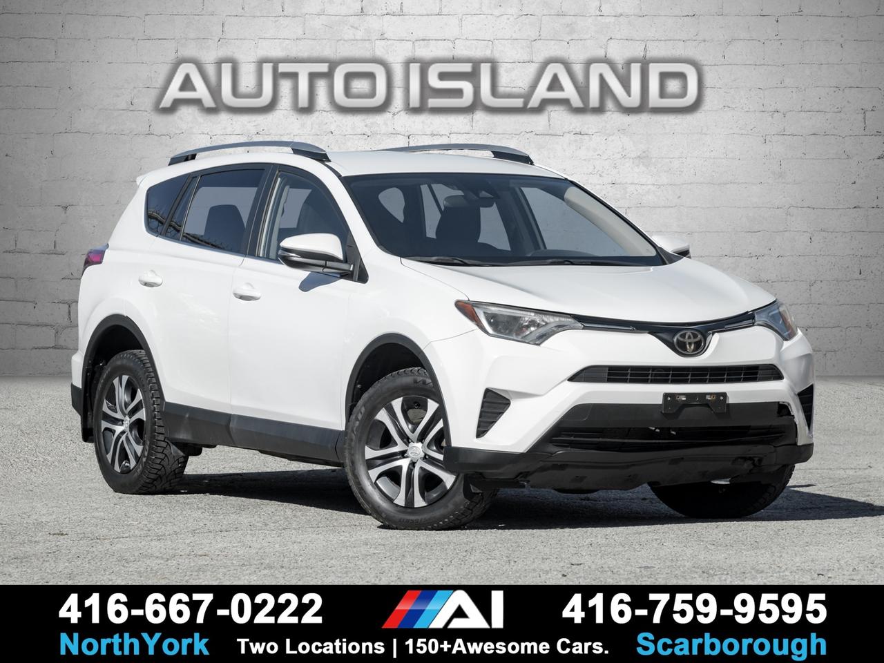 Toyota DEALER SERVICED - BACKUP CAMERA, BLUETOOTH, HEATED SEATS, AIR CONDITIONING, POWER WINDOWS/LOCKS, CRUISE CONTROL    This 2017 Toyota RAV4 LE FWD is a practical and dependable SUV, built for efficiency and everyday comfort. It comes well equipped with a backup camera for added safety, heated front seats, Bluetooth connectivity for hands-free calls and streaming, and full power accessories including windows, locks, and mirrors. Air conditioning and cruise control make long drives easy, while Toyota’s reputation for reliability ensures peace of mind. A great choice for anyone looking for a versatile SUV with low running costs and long-term dependability.         Auto Island Inc., North York  2555 Steeles Ave. West    www.autoislandinc.com     4.7 Google Rating and over 150 vehicles in stock, with more arriving daily! We take pride in offering top-quality vehicles and exceptional service. Our full-service mechanical shop is ready for all your maintenance needs, and every vehicle is professionally detailed and inspected – buy with confidence!    Payments as low as $0 down, up to 84 months, OAC. Good credit, bad credit, new credit? No problem – everyone’s approved! Easy online credit application available . Rates starting at 6.95% OAC – please call for details.    Please note: All prices are plus applicable taxes (HST) and licensing. No hidden surprises—just great vehicles and transparent deals. Certification is available for an additional $899. Without certification, as per OMVIC regulations, the vehicle is not drivable, not E-tested, and not certified.    Proudly serving the GTA and beyond: Peel, Halton, Brampton, Toronto, Burlington, Milton, Mississauga, Hamilton, Cambridge, London, Kitchener, Guelph, Orangeville, Newmarket, Barrie, Markham, Bolton, Caledon, Vaughan, Woodbridge, Etobicoke, Oakville, and more.    We carry all makes and models, including Mercedes, BMW, Audi, Jaguar, VW, Maserati, Porsche, Land Rover, Range Rover, Chrysler, Jeep, Honda, Toyota, Lexus, Infiniti, Acura, and more.
