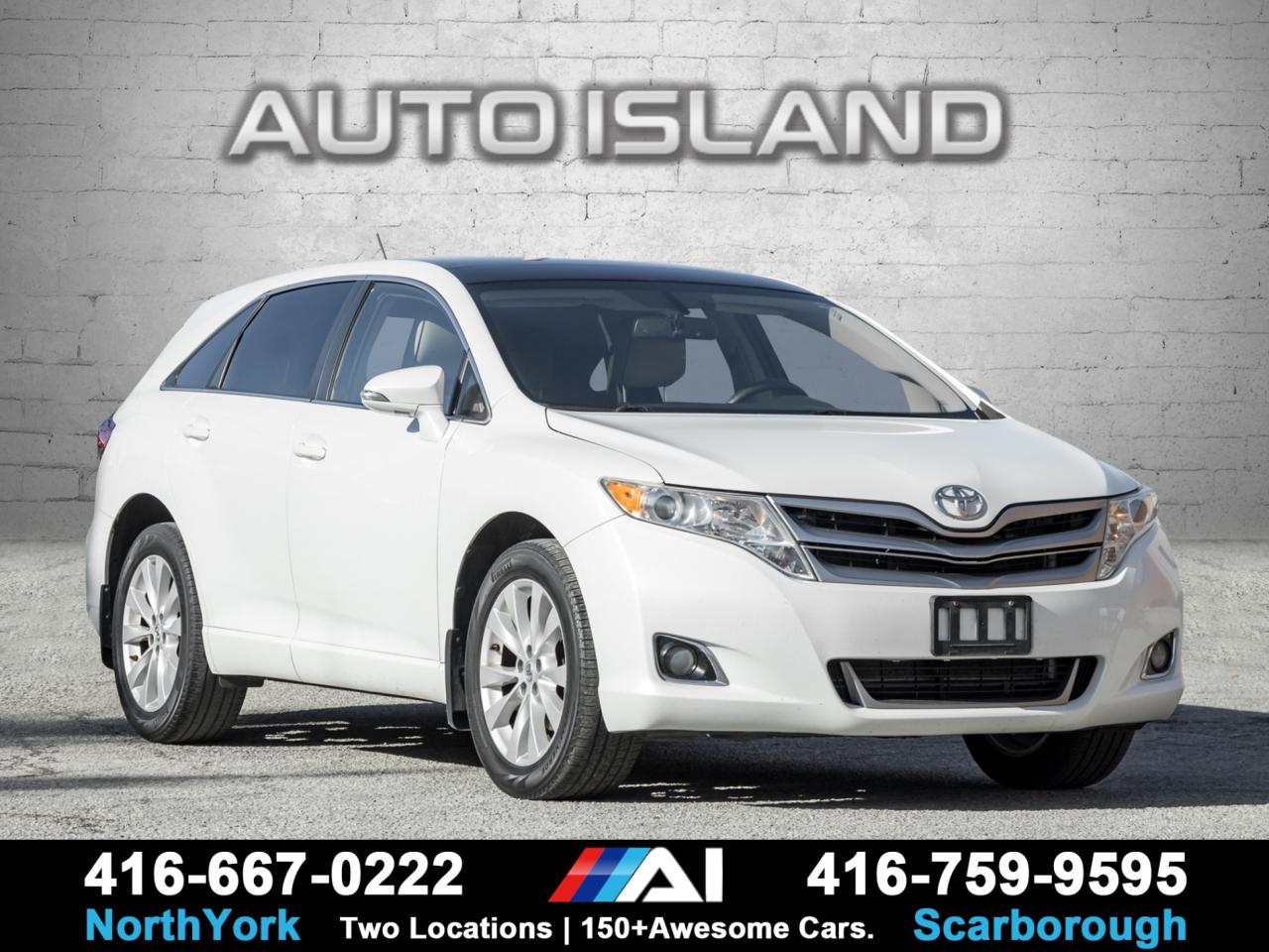 NO ACCIDENTS, LEATHER SEATS, SUNROOF, POWER LIFTGATE, HEATED SEATS, BACKUP CAMERA, DUAL-ZONE CLIMATE CONTROL, ALLOY WHEELS, KEYLESS ENTRY.    This accident-free 2014 Toyota Venza XLE combines upscale comfort with everyday versatility. Inside, you’ll find supple leather upholstery, a power sunroof, and heated front seats for year-round comfort. The spacious cabin is complemented by practical features like a power liftgate, dual-zone automatic climate control, and a backup camera for easy maneuvering. With a smooth ride, efficient powertrain, and Toyota’s trusted reliability, this Venza delivers refined comfort and confidence in every drive.         Auto Island Inc., North York  2555 Steeles Ave. West    www.autoislandinc.com     4.7 Google Rating and over 150 vehicles in stock, with more arriving daily! We take pride in offering top-quality vehicles and exceptional service. Our full-service mechanical shop is ready for all your maintenance needs, and every vehicle is professionally detailed and inspected – buy with confidence!    Payments as low as $0 down, up to 84 months, OAC. Good credit, bad credit, new credit? No problem – everyone’s approved! Easy online credit application available . Rates starting at 6.95% OAC – please call for details.    Please note: All prices are plus applicable taxes (HST) and licensing. No hidden surprises—just great vehicles and transparent deals. Certification is available for an additional $899. Without certification, as per OMVIC regulations, the vehicle is not drivable, not E-tested, and not certified.    Proudly serving the GTA and beyond: Peel, Halton, Brampton, Toronto, Burlington, Milton, Mississauga, Hamilton, Cambridge, London, Kitchener, Guelph, Orangeville, Newmarket, Barrie, Markham, Bolton, Caledon, Vaughan, Woodbridge, Etobicoke, Oakville, and more.    We carry all makes and models, including Mercedes, BMW, Audi, Jaguar, VW, Maserati, Porsche, Land Rover, Range Rover, Chrysler, Jeep, Honda, Toyota, Lexus, Infiniti, Acura, and more.