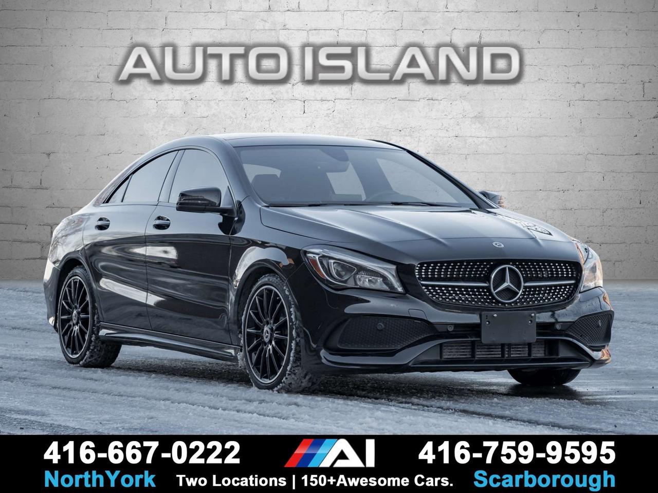 4MATIC AWD, SPORT PACKAGE, PREMIUM PACKAGE, 18-INCH ALLOY WHEELS, LEATHER, SUNROOF, HEATED SEATS, BACKUP CAMERA, BLUETOOTH.<br><br>This 2018 Mercedes-Benz CLA 250 4MATIC blends sleek coupe styling with all-wheel drive confidence and a well-equipped interior. The Sport Package sharpens the look and driving feel, while the Premium Package adds comfort and convenience with features like a sunroof, heated seats, and upgraded interior finishes. Sitting on 18-inch alloy wheels, it has a planted, sporty stance to match its responsive performance. A stylish, fun-to-drive luxury sedan that stands out without sacrificing everyday usability.<br><br> <br><br>Auto Island Inc., North York<br>2555 Steeles Ave. West<br><br>www.autoislandinc.com <br><br>4.7 Google Rating and over 150 vehicles in stock, with more arriving daily! We take pride in offering top-quality vehicles and exceptional service. Our full-service mechanical shop is ready for all your maintenance needs, and every vehicle is professionally detailed and inspected  buy with confidence!<br><br>Payments as low as $0 down, up to 84 months, OAC. Good credit, bad credit, new credit? No problem  everyones approved! Easy online credit application available . Rates starting at 6.95% OAC  please call for details.<br><br>Please note: All prices are plus applicable taxes (HST) and licensing. No hidden surprisesjust great vehicles and transparent deals. Certification is available for an additional $899. Without certification, as per OMVIC regulations, the vehicle is not drivable, not E-tested, and not certified.<br><br>Proudly serving the GTA and beyond: Peel, Halton, Brampton, Toronto, Burlington, Milton, Mississauga, Hamilton, Cambridge, London, Kitchener, Guelph, Orangeville, Newmarket, Barrie, Markham, Bolton, Caledon, Vaughan, Woodbridge, Etobicoke, Oakville, and more.<br><br>We carry all makes and models, including Mercedes, BMW, Audi, Jaguar, VW, Maserati, Porsche, Land Rover, Range Rover, Chrysler, Jeep, Honda, Toyota, Lexus, Infiniti, Acura, and more.<br><br> <br><br><br><br><br><br> <br><br><br><br><br><br><br><br><br>