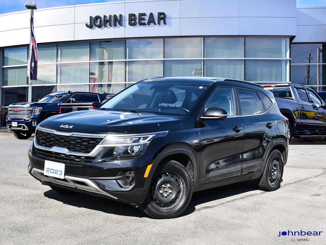 2023 Kia Seltos EX Premium      *WINTER TIRES*, *LEATHER*, *BACK-UP CAMERA*, *NOT A RENTAL*, *LOCAL TRADE*, *GM FACTORY CERTIFIED*, *MARKET VALUE PRICING*, *ONE OWNER*, *CLEAN CARFAX REPORT*.      Recent Arrival!    I4 CVT AWD  Odometer is 2756 kilometers below market average!    Certified. Certification Program Details: * 3.99% APR Financing on Select Models for 24mo* of PreOwned Vehicles * 3-month or 5,000 kilometres Comprehensive Limited Warranty Coverage * 24/7 Roadside Assistance * CARFAX® Vehicle History Report Sirius XM 3 months prepaid service * 150-Point Inspection * 30 Days or 2,500 kilometres exchange privilege SEE DEALER FOR ADDITIONAL DETAILS      John Bear Buick GMC offers many automotive products and services. When you visit our store, what you can expect is quality both in our selection of pre-owned vehicles and from our world-class sales team. We offer Market Based Pricing with some of the best value in the Niagara region.