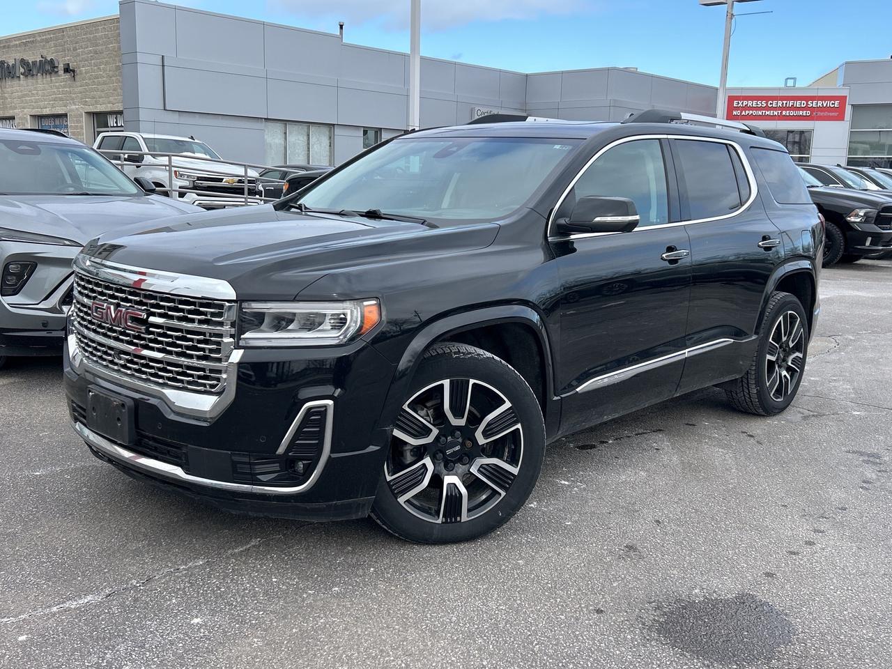 2021 GMC Acadia Denali      *REMOTE START*, *LEATHER*, *PANORAMIC ROOF*, *NAVIGATION*, *BACK-UP CAMERA*, *LOCAL TRADE*, *GM FACTORY CERTIFIED*, *MOONROOF*, *MARKET VALUE PRICING*, *CLEAN CARFAX REPORT*, *LANE DEPARTURE WARNING*, AWD, Jet Black w/Perforated Leather-Appointed Seat Trim.      Recent Arrival!    3.6L V6 SIDI 9-Speed Automatic AWD      Certified. Certification Program Details: * 3.99% APR Financing on Select Models for 24mo* of PreOwned Vehicles * 3-month or 5,000 kilometres Comprehensive Limited Warranty Coverage * 24/7 Roadside Assistance * CARFAX® Vehicle History Report Sirius XM 3 months prepaid service * 150-Point Inspection * 30 Days or 2,500 kilometres exchange privilege SEE DEALER FOR ADDITIONAL DETAILS      John Bear Buick GMC offers many automotive products and services. When you visit our store, what you can expect is quality both in our selection of pre-owned vehicles and from our world-class sales team. We offer Market Based Pricing with some of the best value in the Niagara region.