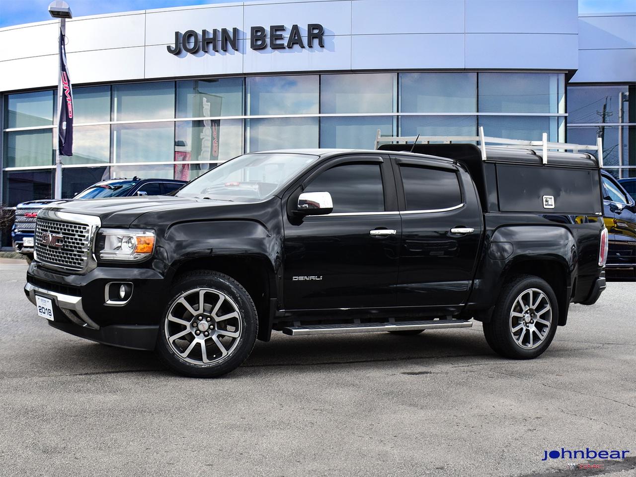 2018 GMC Canyon Denali      *REMOTE START*, *LEATHER*, *NAVIGATION*, *NOT A RENTAL*, *LOCAL TRADE*, *MARKET VALUE PRICING*, *CLEAN CARFAX REPORT*, CONTRACTORS CAP INCLUDED, POLISHED EXHAUST TIP, MOULDED SPLASH GUARDS, TRAILER PKG.,, 4WD.      Recent Arrival!    V6 8-Speed Automatic 4WD      Certified. Certification Program Details: 30 Days on Safety Related Items.      John Bear Buick GMC offers many automotive products and services. When you visit our store, what you can expect is quality both in our selection of pre-owned vehicles and from our world-class sales team. We offer Market Based Pricing with some of the best value in the Niagara region.