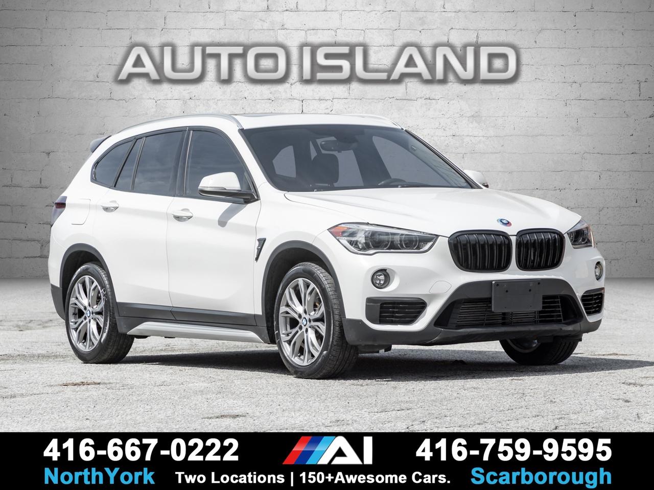 NO ACCIDENTS, PREMIUM ENHANCED PACKAGE, SPORT LINE, 18-INCH ALLOYS, SHADOWLINE, SPORT SEATS + MEMORY, PANORAMIC SUNROOF, POWER TAILGATE, LEATHER, HEATED SEATS, BACKUP CAMERA, AWD.    This 2018 BMW X1 xDrive28i is a sharp, well-optioned SUV with a clean, accident-free history. The Premium Enhanced Package adds upscale features like panoramic sunroof, and a power tailgate, while the Sport Line and Shadowline trim give it a more aggressive, blacked-out look, 18-inch alloy wheels and power+memory sport-seats . Inside, you get a comfortable leather interior with heated seats and a clean, driver-focused layout. With BMW’s xDrive all-wheel drive system and responsive performance, this X1 delivers a great balance of practicality, style, and driving enjoyment.         Auto Island Inc., North York  2555 Steeles Ave. West    www.autoislandinc.com     4.7 Google Rating and over 150 vehicles in stock, with more arriving daily! We take pride in offering top-quality vehicles and exceptional service. Our full-service mechanical shop is ready for all your maintenance needs, and every vehicle is professionally detailed and inspected – buy with confidence!    Payments as low as $0 down, up to 84 months, OAC. Good credit, bad credit, new credit? No problem – everyone’s approved! Easy online credit application available . Rates starting at 6.95% OAC – please call for details.    Please note: All prices are plus applicable taxes (HST) and licensing. No hidden surprises—just great vehicles and transparent deals. Certification is available for an additional $899. Without certification, as per OMVIC regulations, the vehicle is not drivable, not E-tested, and not certified.    Proudly serving the GTA and beyond: Peel, Halton, Brampton, Toronto, Burlington, Milton, Mississauga, Hamilton, Cambridge, London, Kitchener, Guelph, Orangeville, Newmarket, Barrie, Markham, Bolton, Caledon, Vaughan, Woodbridge, Etobicoke, Oakville, and more.    We carry all makes and models, including Mercedes, BMW, Audi, Jaguar, VW, Maserati, Porsche, Land Rover, Range Rover, Chrysler, Jeep, Honda, Toyota, Lexus, Infiniti, Acura, and more.