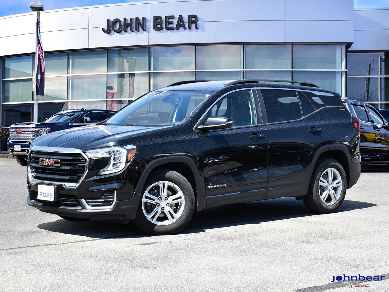 2022 GMC Terrain SLE      *REMOTE START*, *SUNROOF*, *BACK-UP CAMERA*, *NOT A RENTAL*, *LOCAL TRADE*, *GM FACTORY CERTIFIED*, *MOONROOF*, *MARKET VALUE PRICING*, *CLEAN CARFAX REPORT*, DRIVER ALERT PKG. 1, AWD, Adaptive Cruise Control, GMC Pro Safety Plus, Lane Change Alert w/Side Blind Zone Alert, Outside Heated Power-Adjustable Mirrors, Rear Cross Traffic Alert, Rear Park Assist, Safety Alert Seat.      Recent Arrival!    1.5L DOHC 9-Speed Automatic AWD      Certified. Certification Program Details: * 3.99% APR Financing on Select Models for 24mo* of PreOwned Vehicles * 3-month or 5,000 kilometres Comprehensive Limited Warranty Coverage * 24/7 Roadside Assistance * CARFAX® Vehicle History Report Sirius XM 3 months prepaid service * 150-Point Inspection * 30 Days or 2,500 kilometres exchange privilege SEE DEALER FOR ADDITIONAL DETAILS      John Bear Buick GMC offers many automotive products and services. When you visit our store, what you can expect is quality both in our selection of pre-owned vehicles and from our world-class sales team. We offer Market Based Pricing with some of the best value in the Niagara region.