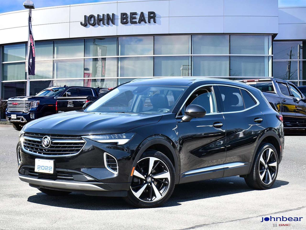 2022 Buick Envision Essence      *REMOTE START*, *LEATHER*, *PANORAMIC ROOF*, *NAVIGATION*, *SUNROOF*, *BACK-UP CAMERA*, *NOT A RENTAL*, *GM FACTORY CERTIFIED*, *MOONROOF*, *MARKET VALUE PRICING*.      Recent Arrival!    2.0L Turbocharged 9-Speed Automatic AWD      Certified. Certification Program Details: * 3.99% APR Financing on Select Models for 24mo* of PreOwned Vehicles * 3-month or 5,000 kilometres Comprehensive Limited Warranty Coverage * 24/7 Roadside Assistance * CARFAX® Vehicle History Report Sirius XM 3 months prepaid service * 150-Point Inspection * 30 Days or 2,500 kilometres exchange privilege SEE DEALER FOR ADDITIONAL DETAILS      John Bear Buick GMC offers many automotive products and services. When you visit our store, what you can expect is quality both in our selection of pre-owned vehicles and from our world-class sales team. We offer Market Based Pricing with some of the best value in the Niagara region.