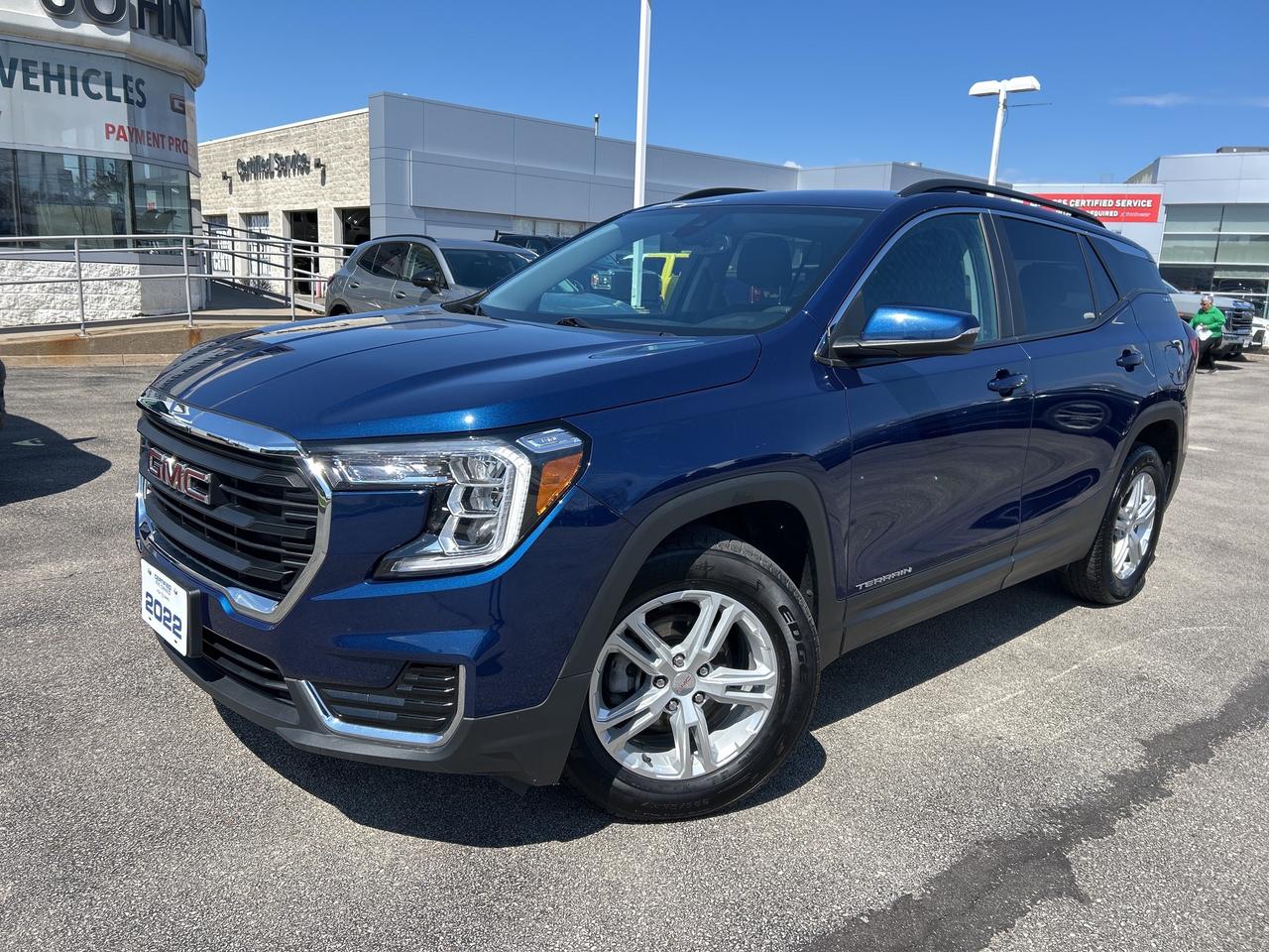 2022 GMC Terrain SLE      AWD.      Recent Arrival!    1.5L DOHC 9-Speed Automatic AWD      Certified. Certification Program Details: * 3.99% APR Financing on Select Models for 24mo* of PreOwned Vehicles * 3-month or 5,000 kilometres Comprehensive Limited Warranty Coverage * 24/7 Roadside Assistance * CARFAX® Vehicle History Report Sirius XM 3 months prepaid service * 150-Point Inspection * 30 Days or 2,500 kilometres exchange privilege SEE DEALER FOR ADDITIONAL DETAILS      John Bear Buick GMC offers many automotive products and services. When you visit our store, what you can expect is quality both in our selection of pre-owned vehicles and from our world-class sales team. We offer Market Based Pricing with some of the best value in the Niagara region.