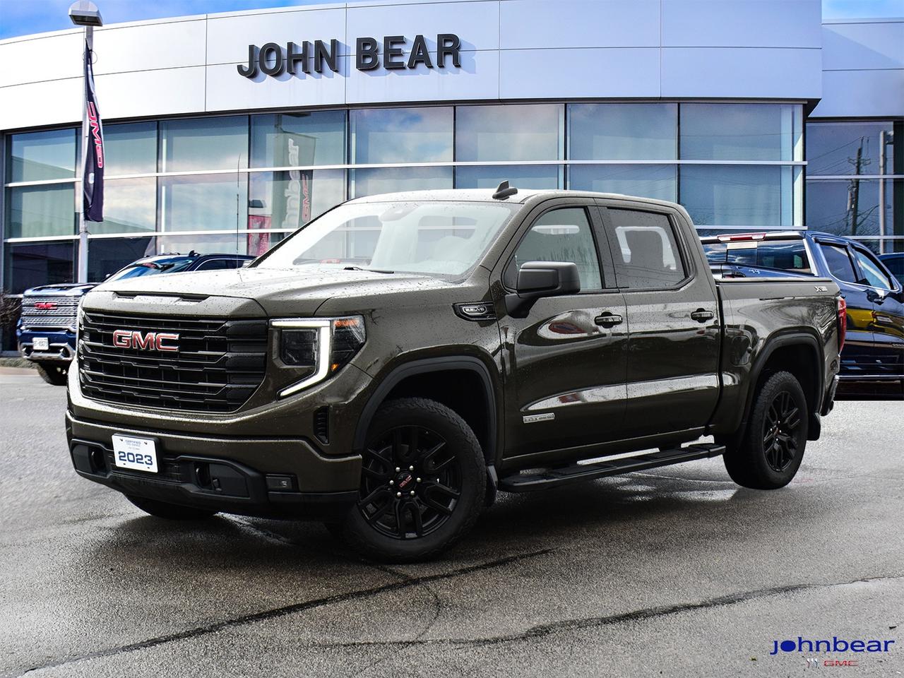 2023 GMC Sierra 1500 Elevation      *REMOTE START*, *NAVIGATION*, *BACK-UP CAMERA*, *NOT A RENTAL*, *GM FACTORY CERTIFIED*, *MARKET VALUE PRICING*, *ONE OWNER*, *CLEAN CARFAX REPORT*, *LANE DEPARTURE WARNING*, 5.3L V8, X31 OFF ROAD PKG., Z71 OFF ROAD SUSPENSION, 10-Speed Automatic, 4WD, Jet Black w/Cloth Seat Trim.      Recent Arrival!    EcoTec3 5.3L V8 10-Speed Automatic 4WD      Certified. Certification Program Details: * 3.99% APR Financing on Select Models for 24mo* of PreOwned Vehicles * 3-month or 5,000 kilometres Comprehensive Limited Warranty Coverage * 24/7 Roadside Assistance * CARFAX® Vehicle History Report Sirius XM 3 months prepaid service * 150-Point Inspection * 30 Days or 2,500 kilometres exchange privilege SEE DEALER FOR ADDITIONAL DETAILS      John Bear Buick GMC offers many automotive products and services. When you visit our store, what you can expect is quality both in our selection of pre-owned vehicles and from our world-class sales team. We offer Market Based Pricing with some of the best value in the Niagara region.