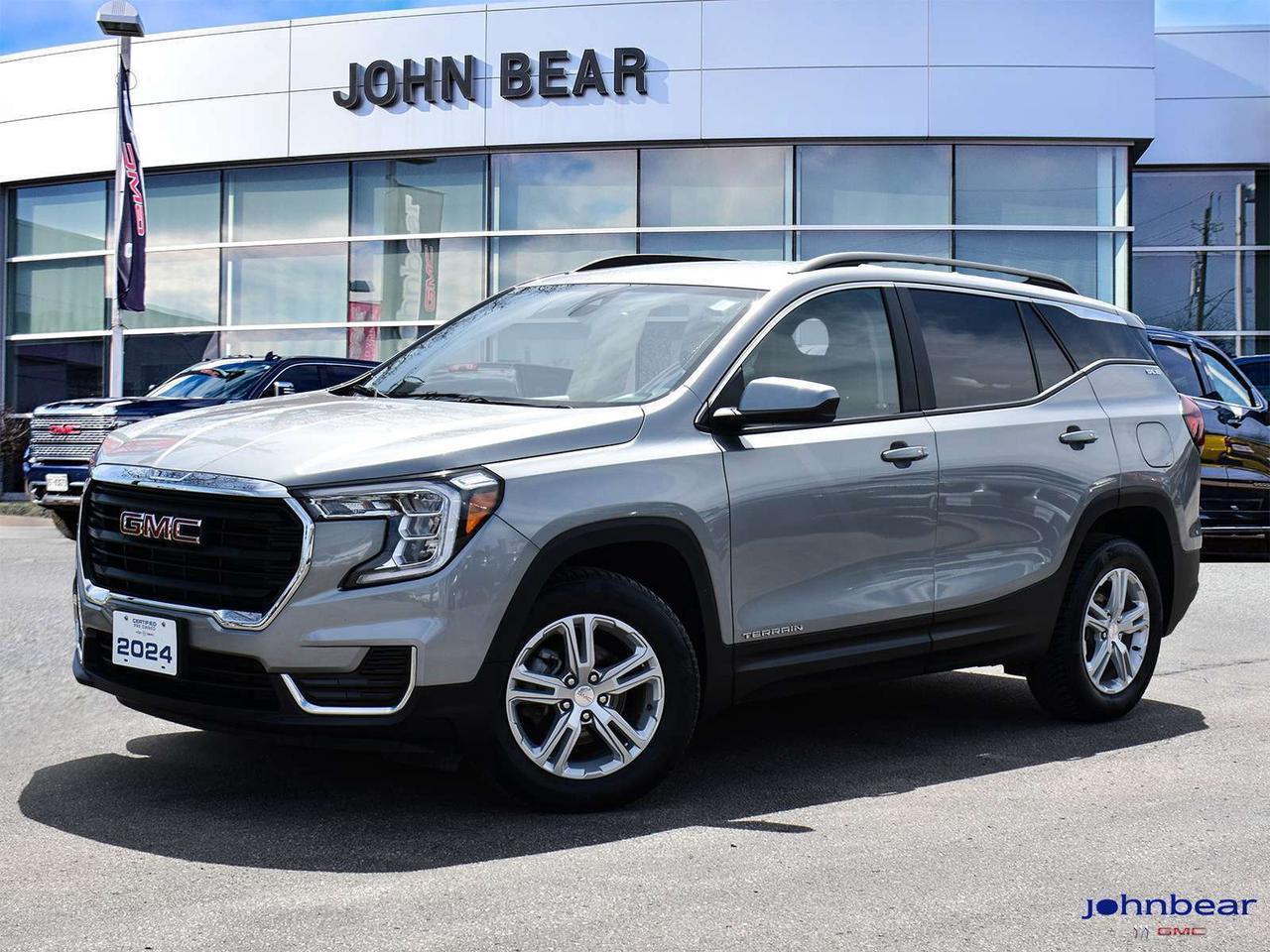 2024 GMC Terrain SLE AWD<br><br><br>REMOTE START, BACK-UP CAMERA, GM FACTORY CERTIFIED, MARKET VALUE PRICING, CLEAN CARFAX REPORT, PREVIOUS DAILY RENTAL BALANCE OF FACTORY WARRANTY, 4.49% FINANCING 24 MTHS, VEHICLE COMES WITH A GM CPO 3 MONTH/5,000KM TOTAL PLUS GMPP WARRANTY, AWD.<br><br><br>AWD 1.5L DOHC 9-Speed Automatic AWD<br><br><br>Certified. Certification Program Details: * 4.49% APR Financing on Select Models for 24mo* of PreOwned Vehicles * 3-month or 5,000 kilometres Comprehensive Limited Warranty Coverage * 24/7 Roadside Assistance * CARFAX® Vehicle History Report Sirius XM 3 months prepaid service * 150-Point Inspection * 30 Days or 2,500 kilometres exchange privilege SEE DEALER FOR ADDITIONAL DETAILS<br><br><br>John Bear Buick GMC offers many automotive products and services. When you visit our store, what you can expect is quality both in our selection of pre-owned vehicles and from our world-class sales team. We offer Market Based Pricing with some of the best value in the Niagara region.