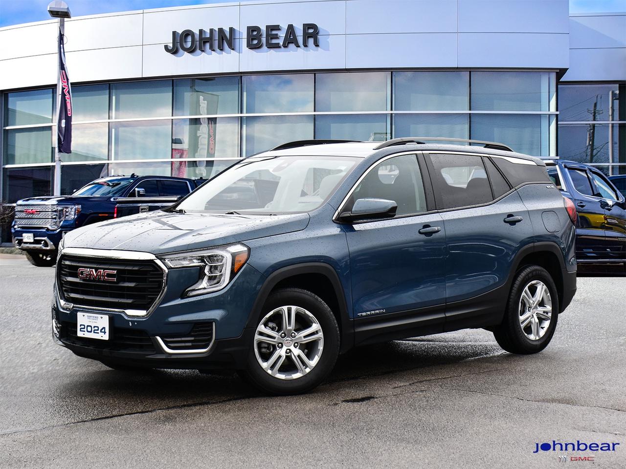 2024 GMC Terrain SLE      *REMOTE START*, *BACK-UP CAMERA*, *GM FACTORY CERTIFIED*, *MARKET VALUE PRICING*, PREVIOUS DAILY RENTAL BALANCE OF FACTORY WARRANTY, HEATED SEATS, AWD.      1.5L DOHC 9-Speed Automatic AWD      Certified. Certification Program Details: * 3.99% APR Financing on Select Models for 24mo* of Pre-Owned Vehicles * 3-month or 5,000 kilometres Comprehensive Limited Warranty Coverage * 24/7 Roadside Assistance * CARFAX® Vehicle History Report Sirius XM 3 months prepaid service * 150-Point Inspection * 30 Days or 2,500 kilometres exchange privilege SEE DEALER FOR ADDITIONAL DETAILS      John Bear Buick GMC offers many automotive products and services. When you visit our store, what you can expect is quality both in our selection of pre-owned vehicles and from our world-class sales team. We offer Market Based Pricing with some of the best value in the Niagara region.