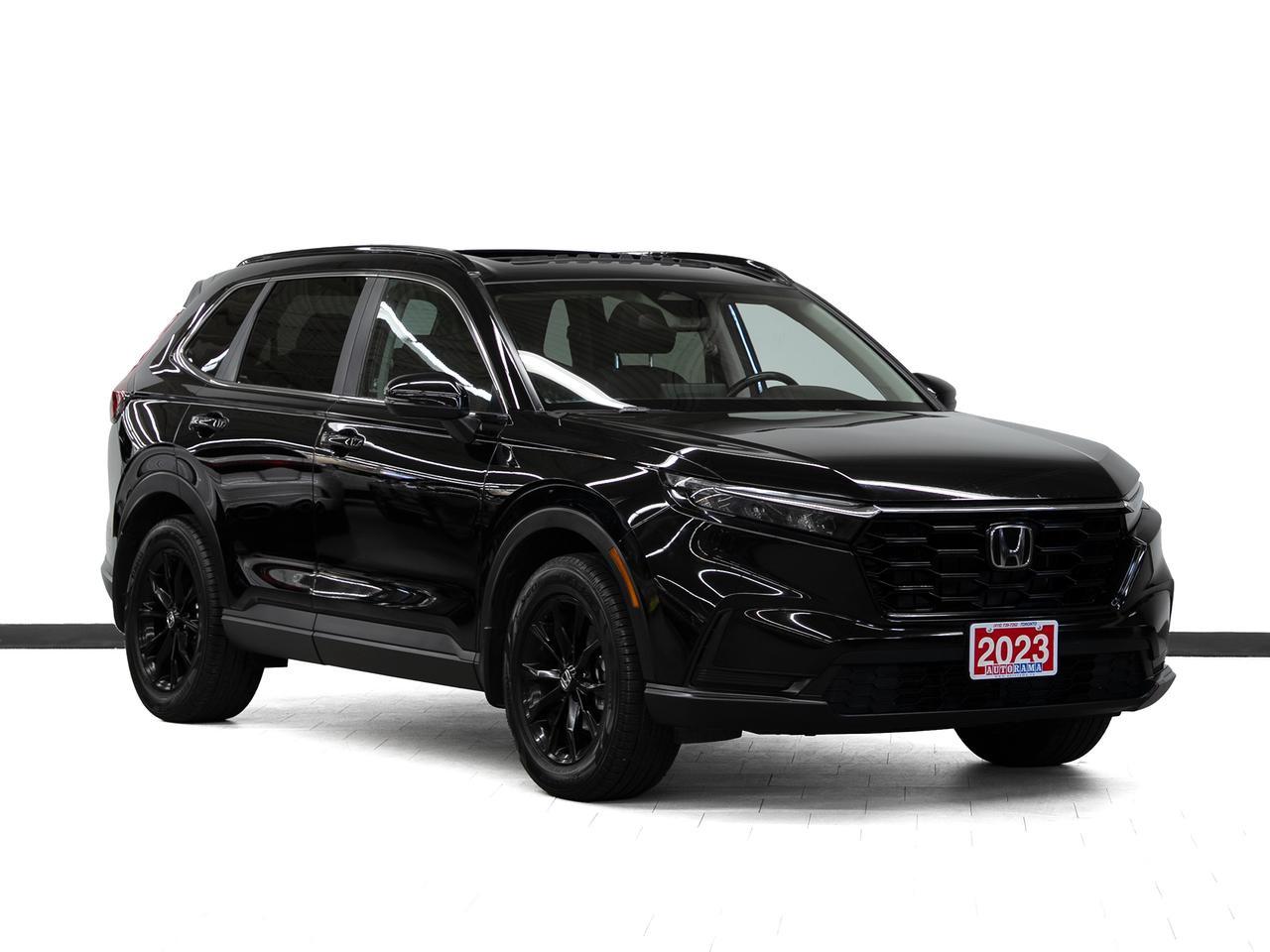 <div style=margin-bottom: 15px;><div style=margin-bottom: 15px;><p data-path-to-node=1>Cash Price: $32,950 Finance Price: $30,950</p><p data-path-to-node=1>Clean CarFax. Real Time AWD with Intelligent Control System | 1.5L Turbocharged 4-cylinder engine | 18-inch Berlina Black aluminum-alloy wheels | Power moonroof | Gloss black roof rails | Gloss black exterior accents | Dual exhaust finishers | Heated front seats | Heated leather-wrapped steering wheel | 7-inch color touchscreen | Apple CarPlay / Android Auto | Honda Sensing Suite | Adaptive Cruise Control with Low-Speed Follow | Blind Spot Information system | Rear Cross Traffic Monitor | Lane Keeping Assist | Forward Collision Warning | Traffic Jam Assist | Remote engine start | Proximity key with push-button start | LED headlights with auto-on/off | Multi-angle rearview camera | Bluetooth. Smooth Eco Comfort. Extended warranty options available. Trades are welcome. Financing for all credit types. Same-day approval. 125-point inspection completed. Detailed from corner to corner. Over 250 high-quality used vehicles available at the lowest prices for you to choose from. All vehicles are indoors. Visit us rain or shine.</p></div><div style=margin-bottom: 15px;><div style=margin-bottom: 15px;>Call us to book a test drive: <a href=tel:4167397262>416-739-7262</a><br>Get pre-approved for your car loan in a minute: <a href=https://www.autorama.ca/financing/>Apply for Used Car Financing</a><br>Visit our showroom: 1205 Finch Ave West, North York, ON M3J 2E8</div><div style=margin-top: 15px; margin-bottom: 15px;>&mdash;&mdash;&mdash;&mdash;&mdash;&mdash;&mdash;&mdash;&mdash;&mdash;&mdash;&mdash;&mdash;&mdash;&mdash;&mdash;&mdash;&mdash;&mdash;&mdash;&mdash;&mdash;&mdash;&mdash;&mdash;&mdash;&mdash;&mdash;</div><h3 style=margin-bottom: 5px; margin-top: 0;>Pricing&nbsp;</h3><div style=margin-bottom: 15px;>Best Priced Dealer Award Winner for consecutive years. No admin or hidden fees. Prices exclude HST and licensing. Although every effort is made to ensure accuracy, Autorama is not responsible for typographical errors, omissions, or changes. Please verify all details in person. <span style=text-decoration: underline;>All vehicles can be Certified for an additional $999</span>. If not Certified, as per OMVIC Regulations, the vehicle is deemed to be not drivable and not Certified. Special pricing is not available to commercial, dealer, or exporting purchasers.</div><div style=margin-top: 15px; margin-bottom: 15px;>&mdash;&mdash;&mdash;&mdash;&mdash;&mdash;&mdash;&mdash;&mdash;&mdash;&mdash;&mdash;&mdash;&mdash;&mdash;&mdash;&mdash;&mdash;&mdash;&mdash;&mdash;&mdash;&mdash;&mdash;&mdash;&mdash;&mdash;&mdash;</div><h3 style=margin-bottom: 5px; margin-top: 0;>Financing</h3><div style=margin-bottom: 15px;>We welcome all credit types (no credit, new to the country, bankruptcy, consumer proposal, collections, and others). We offer $0 down and no payment for up to 6 months on approved credits. Want to get started now? Apply for a <a href=https://www.autorama.ca/financing/?utm_source=vdpdesc&utm_medium=vdpdesc>car loan online</a>. Same-day auto finance approvals and same-day delivery are available for qualified customers. Financing programs are available for an additional $999. &nbsp;Our team works with a wide network of banks and lenders to help secure the best possible approval tailored to your situation.</div><div style=margin-top: 15px; margin-bottom: 15px;>&mdash;&mdash;&mdash;&mdash;&mdash;&mdash;&mdash;&mdash;&mdash;&mdash;&mdash;&mdash;&mdash;&mdash;&mdash;&mdash;&mdash;&mdash;&mdash;&mdash;&mdash;&mdash;&mdash;&mdash;&mdash;&mdash;&mdash;</div><h3 style=margin-bottom: 5px; margin-top: 0;>Vehicle Review</h3><div style=margin-bottom: 15px;><span class=citation-72 citation-end-72>The 2023 HONDA CR-V SPORT AWD marks the first year of the highly-anticipated sixth generation, delivering a more rugged design and a more sophisticated driving experience.<sup class=superscript data-turn-source-index=1><!----></sup></span> This SPORT trim is the perfect choice for those who want a bolder, more athletic look, featuring exclusive Berlina Black 18-inch wheels, black roof rails, and dual exhaust finishers. Inside, the cabin is significantly more spacious and modern, taking inspiration from the premium design language seen in the latest Honda lineup. <span class=citation-71 citation-end-71>Powered by a refined 1.5L Turbo engine, it provides smooth and efficient power that is perfectly paired with Hondas retuned Real Time AWD system.<sup class=superscript data-turn-source-index=2><!----></sup></span> With standard high-end safety features like Traffic Jam Assist and a power moonroof, the 2023 CR-V SPORT sets a new standard for what a modern compact SUV should be. We have a wide selection of used HONDA CR-V to help you choose.</div><div style=margin-top: 15px; margin-bottom: 15px;>&mdash;&mdash;&mdash;&mdash;&mdash;&mdash;&mdash;&mdash;&mdash;&mdash;&mdash;&mdash;&mdash;&mdash;&mdash;&mdash;&mdash;&mdash;&mdash;&mdash;&mdash;&mdash;&mdash;&mdash;&mdash;&mdash;&mdash;&mdash;</div><h3 style=margin-bottom: 5px; margin-top: 0;>Warranty</h3><div style=margin-bottom: 15px;>This vehicle qualifies for an extended warranty with a variety of terms and coverage options. Ask us anytime, we&rsquo;ll help you choose the plan that&rsquo;s right for you.</div><div style=margin-top: 15px; margin-bottom: 15px;>&mdash;&mdash;&mdash;&mdash;&mdash;&mdash;&mdash;&mdash;&mdash;&mdash;&mdash;&mdash;&mdash;&mdash;&mdash;&mdash;&mdash;&mdash;&mdash;&mdash;&mdash;&mdash;&mdash;&mdash;&mdash;&mdash;&mdash;&mdash;</div><h3 style=margin-bottom: 5px; margin-top: 0;>Trade-In / Appraisal</h3><div style=margin-bottom: 15px;>Have a vehicle to trade? We pay top dollar for trades, any vehicle, any condition. Bring your trade for a free appraisal when you visit us or you can apply for</div><div style=margin-top: 15px; margin-bottom: 15px;>&mdash;&mdash;&mdash;&mdash;&mdash; &mdash;&mdash;&mdash;&mdash;&mdash;&mdash;&mdash;&mdash;&mdash;&mdash;&mdash;&mdash;&mdash;&mdash;&mdash;&mdash;&mdash;&mdash;&mdash;&mdash;&mdash;&mdash;&mdash;</div><h3 style=margin-bottom: 5px; margin-top: 0;>Visit / Showroom Info</h3><div style=margin-bottom: 15px;>Visit our indoor showroom (rain or shine) at:<br>Autorama 1205 Finch Ave West, North York, ON M3J 2E8<br>Call us at <a href=tel:4167397262>416-739-7262</a> to book a test drive or ask questions.</div><div style=margin-top: 15px; margin-bottom: 15px;>&mdash;&mdash;&mdash;&mdash;&mdash;&mdash;&mdash;&mdash;&mdash;&mdash;&mdash;&mdash;&mdash;&mdash;&mdash;&mdash;&mdash;&mdash;&mdash;&mdash;&mdash;&mdash;&mdash;&mdash;&mdash;&mdash;&mdash;&mdash;</div><h3 style=margin-bottom: 5px; margin-top: 0;>Who we are</h3><div style=margin-bottom: 15px;>Autorama is Toronto&rsquo;s trusted, award-winning <a href=https://www.autorama.ca/?utm_source=vdpdesc&utm_medium=vdpdesc>used car dealership</a>, offering over 250 hand-picked vehicles at the lowest prices. We&rsquo;re committed to exceptional service and have proudly served Toronto, Mississauga, Brampton, and the GTA for over 25 years &mdash; and with our full indoor showroom, you can visit us rain or shine.</div><div style=margin-top: 15px; margin-bottom: 15px;>&mdash;&mdash;&mdash;&mdash;&mdash;&mdash;&mdash;&mdash;&mdash;&mdash;&mdash;&mdash;&mdash;&mdash;&mdash;&mdash;&mdash;&mdash;&mdash;&mdash;&mdash;&mdash;&mdash;&mdash;&mdash;&mdash;&mdash;&mdash;</div><h3 style=margin-bottom: 5px; margin-top: 0;>Disclaimers</h3><ul style=margin-top: 0; padding-left: 20px;><li><span data-olk-copy-source=MessageBody>Prices exclude HST and licensing.</span></li></ul><ul style=margin-top: 0; padding-left: 20px;><li data-ogsc= data-olk-copy-source=MessageBody>Prices, rates, and payments are subject to change without notice.</li></ul><ul style=margin-top: 0; padding-left: 20px;><li data-ogsc= data-olk-copy-source=MessageBody>Advertised price includes a $2,000 finance credit. Cash price may differ.</li></ul><ul style=margin-top: 0; padding-left: 20px;><li data-ogsc= data-olk-copy-source=MessageBody>All vehicles come standard with one key. Additional keys may be purchased at the time of sale.</li></ul><ul style=margin-top: 0; padding-left: 20px;><li><span data-olk-copy-source=MessageBody>Although every effort is made to ensure accuracy, </span></li></ul></div></div>