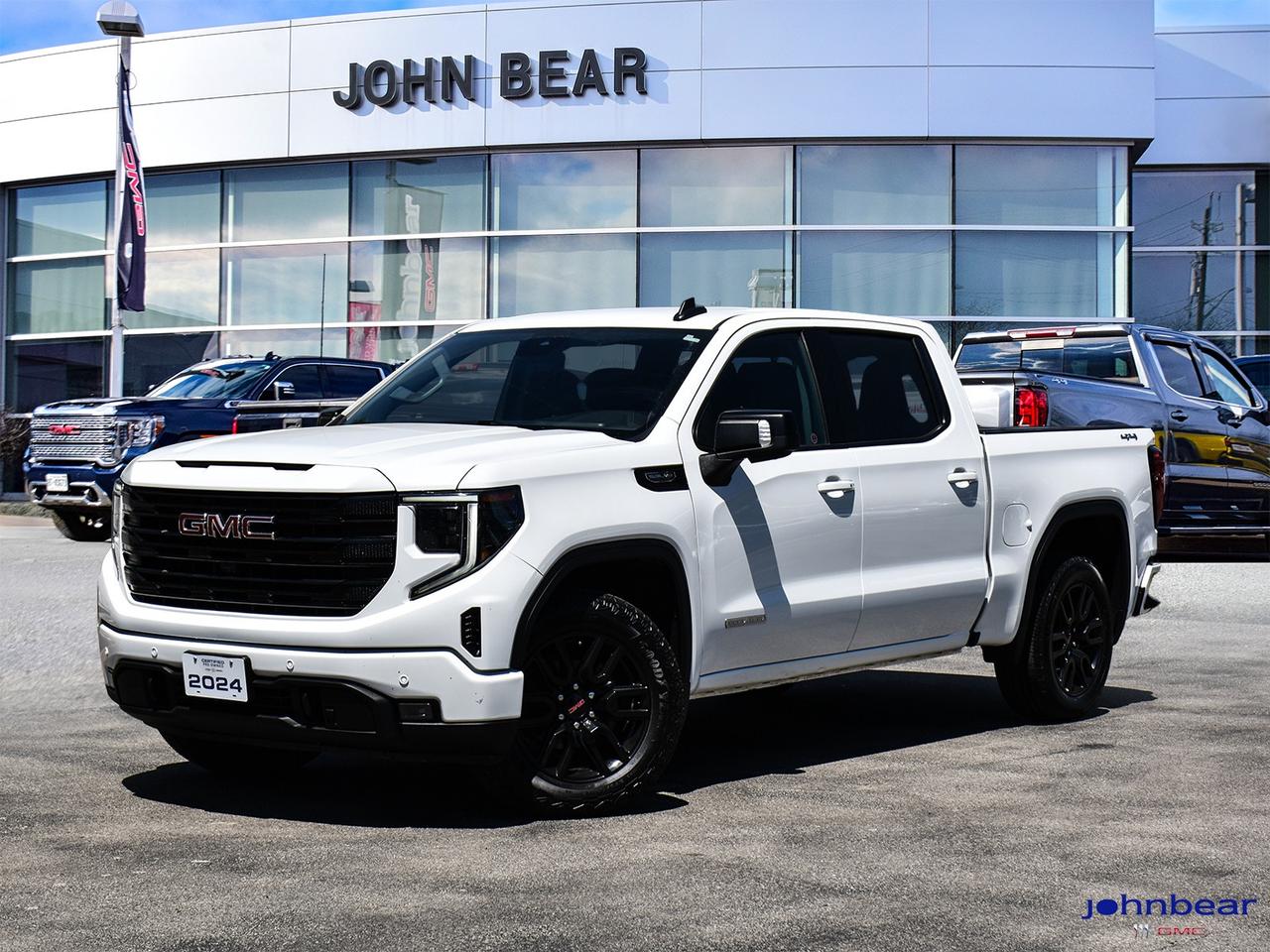 2024 GMC Sierra 1500 Elevation      *REMOTE START*, *NAVIGATION*, *BACK-UP CAMERA*, *NOT A RENTAL*, *LOCAL TRADE*, *GM FACTORY CERTIFIED*, *MARKET VALUE PRICING*, *ONE OWNER*, *CLEAN CARFAX REPORT*, PREFERRED PKG., SIERRA SAFETY PLUS PKG., 10-Speed Automatic, 4WD, Jet Black w/Cloth Seat Trim.      Recent Arrival!    EcoTec3 5.3L V8 10-Speed Automatic 4WD      Certified. Certification Program Details: * 3.99% APR Financing on Select Models for 24mo* of PreOwned Vehicles * 3-month or 5,000 kilometres Comprehensive Limited Warranty Coverage * 24/7 Roadside Assistance * CARFAX® Vehicle History Report Sirius XM 3 months prepaid service * 150-Point Inspection * 30 Days or 2,500 kilometres exchange privilege SEE DEALER FOR ADDITIONAL DETAILS      John Bear Buick GMC offers many automotive products and services. When you visit our store, what you can expect is quality both in our selection of pre-owned vehicles and from our world-class sales team. We offer Market Based Pricing with some of the best value in the Niagara region.
