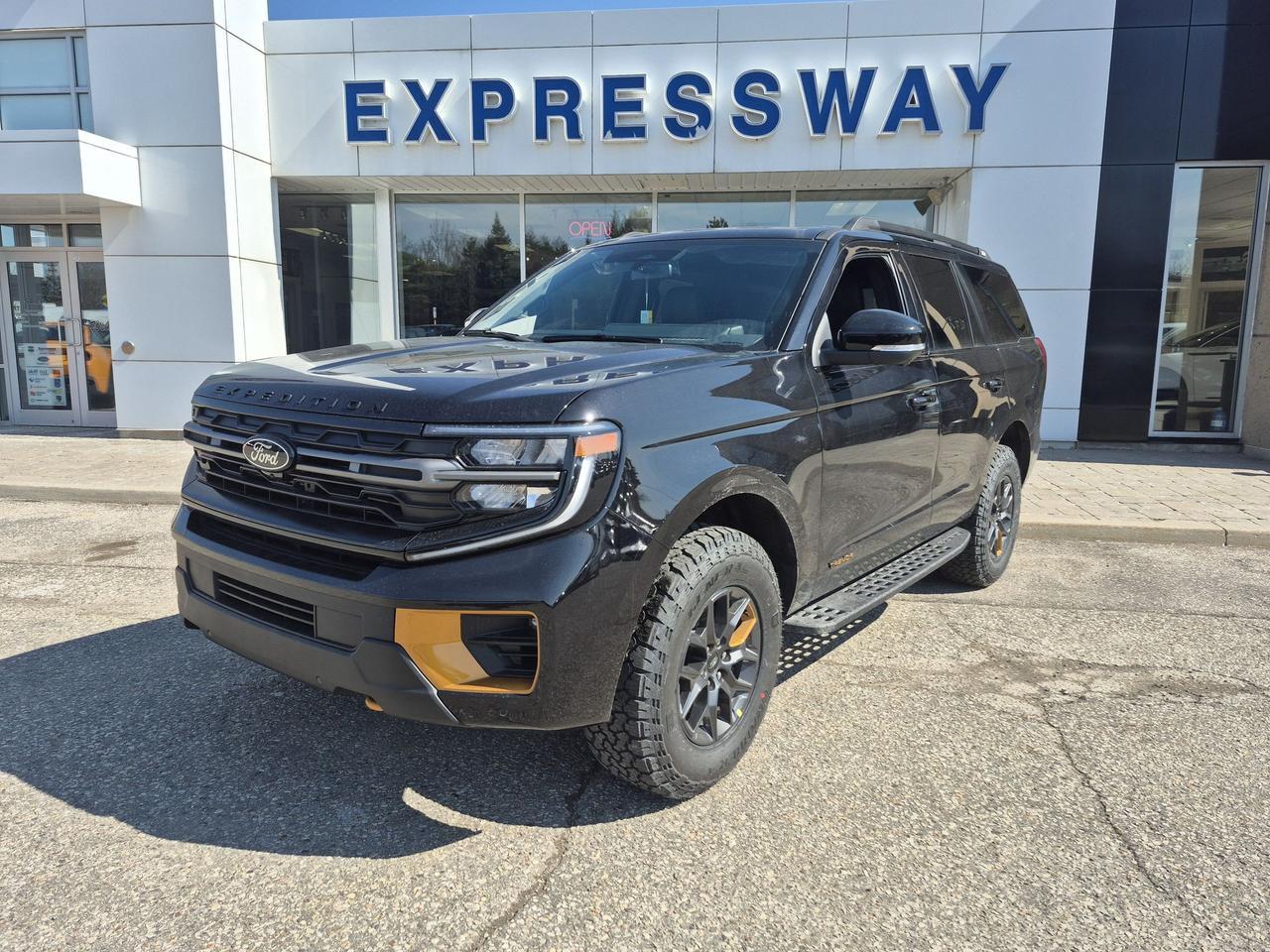 <p>Conquer any terrain in the brand-new 2026 Ford Expedition TREMOR, now available at Expressway Motors Ltd.! This rugged yet refined SUV is ready to take you and your family on unforgettable adventures. Dressed in sleek Agate Black Metallic, the Expedition TREMOR commands attention with its bold presence and promises a driving experience unlike any other. Step inside and be enveloped by the premium Black Onyx/Electric Spice leather-trimmed interior, where comfort and style seamlessly blend.</p><p>This Expedition TREMOR isnt just about looks; its engineered for performance. Powered by a robust 3.5L 6-cylinder engine and equipped with 4-wheel drive, youll have the confidence to tackle challenging conditions. The automatic transmission ensures smooth gear changes, allowing you to focus on the journey ahead. The Expedition TREMOR is perfect for those who crave both adventure and everyday practicality, with its spacious interior and versatile design.</p><p>Here are some of the key features that make this Expedition TREMOR stand out:</p><ul><li><strong>TREMOR Off-Road Capability:</strong> Get ready to explore with the TREMOR trim, designed to handle even the toughest trails.</li><li><strong>Ford BlueCruise:</strong> Experience the future of driving with hands-free highway driving.</li><li><strong>360-Degree Camera:</strong> Navigate tight spaces and park with ease, thanks to the comprehensive camera system.</li><li><strong>Terrain Management System:</strong> Select from various drive modes to optimize performance on any surface.</li><li><strong>Leather-Trimmed Heated Seats:</strong> Experience luxurious comfort even on the coldest days.</li></ul><p><strong><em>Powered by AutoIntelligence&trade;</em></strong> Vehicle information has been generated using artificial intelligence and is provided for informational purposes only. While efforts are made to ensure accuracy, please confirm all details directly with the dealer.</p><p class=MsoNormal style=margin: 0cm 0cm 8pt; line-height: 13.8pt; font-size: 12pt; font-family: Aptos, sans-serif;><strong><span style=font-family: Calibri, sans-serif;>2 locations to better serve YOU! &ndash; Stratford and New Hamburg</span></strong></p><p>&nbsp;</p><p class=MsoNormal style=margin: 0cm 0cm 8pt; line-height: 13.8pt; font-size: 12pt; font-family: Aptos, sans-serif;><strong><span style=font-family: Calibri, sans-serif;>New or Pre-Owned vehicles are shared between both locations &ndash; please contact Sales to confirm.</span></strong></p><p>&nbsp;</p><p class=MsoNormal style=margin: 0cm 0cm 8pt; line-height: 13.8pt; font-size: 12pt; font-family: Aptos, sans-serif;><span style=font-family: Calibri, sans-serif;>Purchasing a new vehicle from&nbsp;<strong>Expressway&nbsp;</strong>is a decision that you will be able to make with confidence knowing that you&rsquo;re getting the most that a vehicle and dealership can offer to you.</span></p><p>&nbsp;</p><p class=MsoNormal style=margin: 0cm 0cm 8pt; line-height: 13.8pt; font-size: 12pt; font-family: Aptos, sans-serif;><strong><span style=font-family: Calibri, sans-serif;>Warranty:</span></strong><span style=font-family: Calibri, sans-serif;>&nbsp;We offer best in class Extended Protection options with flexible terms that can be tailored to your needs at a price that you can afford.</span></p><p>&nbsp;</p><p class=MsoNormal style=margin: 0cm 0cm 8pt; line-height: 13.8pt; font-size: 12pt; font-family: Aptos, sans-serif;><strong><span style=font-family: Calibri, sans-serif;>Finance:</span></strong><span style=font-family: Calibri, sans-serif;>&nbsp;At Expressway we have some of the best Finance Managers in the business that work with all the Major banks and Core Lenders. The Relationships we have built will help guarantee that you get the lowest rate possible</span></p><p>&nbsp;</p><p class=MsoNormal style=margin: 0cm 0cm 8pt; line-height: 13.8pt; font-size: 12pt; font-family: Aptos, sans-serif;><span style=font-family: Calibri, sans-serif;>Check out our great selection of vehicles at Expressway in New Hamburg and Stratford Locations!</span></p><p>&nbsp;</p><p class=MsoNormal style=margin: 0cm 0cm 8pt; line-height: 13.8pt; font-size: 12pt; font-family: Aptos, sans-serif;><strong><span style=font-family: Calibri, sans-serif;>Call Expressway for your quote today!</span></strong></p><p>&nbsp;</p><p class=MsoNormal style=margin: 0cm 0cm 8pt; line-height: 13.8pt; font-size: 12pt; font-family: Aptos, sans-serif;><strong><span style=font-family: Calibri, sans-serif;>New Hamburg:</span></strong><span style=font-family: Calibri, sans-serif;>&nbsp;<a href=tel:+15196623900><span style=color: #0563c1;>519*662*3900</span></a></span></p><p>&nbsp;</p><p class=MsoNormal style=margin: 0cm 0cm 8pt; line-height: 13.8pt; font-size: 12pt; font-family: Aptos, sans-serif;><strong><span style=font-family: Calibri, sans-serif;>Stratford</span></strong><span style=font-family: Calibri, sans-serif;>:&nbsp;<a href=tel:+15192713900><span style=color: #0563c1;>519*271*3900</span></a></span></p><p>&nbsp;</p><p class=MsoNormal style=margin: 0cm 0cm 8pt; line-height: 13.8pt; font-size: 12pt; font-family: Aptos, sans-serif;><span style=font-family: Calibri, sans-serif;>or visit us online at:&nbsp;&nbsp;<a href=https://www.expresswayford.com/ target=_blank rel=noopener><span style=color: #0563c1;>www. expresswayford .com</span></a>&nbsp;or&nbsp;<a href=https://www.expresswaylincoln.ca/ target=_blank rel=noopener><span style=color: #0563c1;>www. expresswaylincoln .ca</span></a></span></p><p>&nbsp;</p><p class=MsoNormal style=margin: 0cm 0cm 8pt; line-height: 13.8pt; font-size: 12pt; font-family: Aptos, sans-serif;><strong><span style=font-family: Calibri, sans-serif;>We pride ourselves in No Hassle, No Pressure, Honest Service. We practice full disclosure with all our used vehicles and have a Better Business Bureau A+ rating!</span></strong></p><p>&nbsp;</p><p class=MsoNormal style=margin: 0cm 0cm 8pt; line-height: 13.8pt; font-size: 12pt; font-family: Aptos, sans-serif;><span style=font-size: 8pt; font-family: Calibri, sans-serif;>**Expressway reserves the right to correct any errors and omissions that occur on this site. (Incl, but not limited to price, incl. Event price rollbacks, vehicles features & more).</span></p><p>&nbsp;</p><p class=MsoNormal style=margin: 0cm 0cm 8pt; line-height: 13.8pt; font-size: 12pt; font-family: Aptos, sans-serif;><span style=font-size: 8pt; font-family: Calibri, sans-serif;>** Expressway is a Fair Market Price Dealership pricing subject to change with current market conditions</span></p>