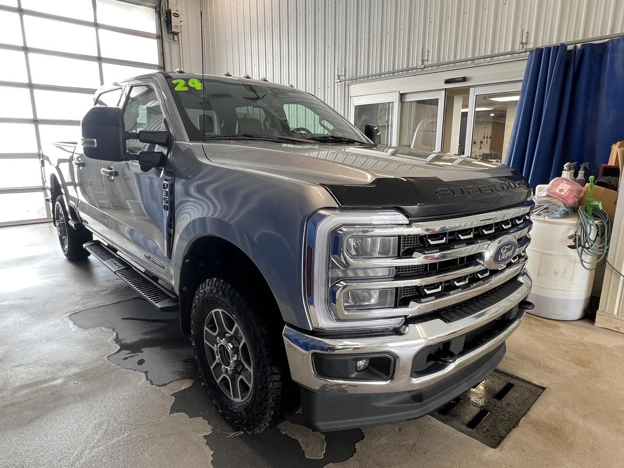 If you need a truck that can genuinely handle serious work without compromising on comfort, this 2024 Ford Super Duty F-350 LARIAT in Iconic Silver Metallic delivers. Powered by the legendary 6.7L Power Stroke diesel V8 paired with an automatic transmission and 4WD, its ready for heavy towing, hauling, and everything in between  with the interior refinement of the LARIAT trim to back it up.

Key Highlights:
- 6.7L diesel V8 engine  Fords most capable Super Duty powertrain, built for maximum towing and payload
- Part-Time 4WD system for confident traction on job sites, back roads, or winter conditions
- Crew Cab configuration with seating for 5  room for the whole crew on every run
- LARIAT trim level  adds premium features and comfort upgrades over base work-spec models
- FordPass Connect 5G Mobile Hotspot  keep your devices and crew connected on the go
- Hydraulic power-assist steering for precise control even when loaded or towing
- Full airbag suite including side-mounted, curtain, and front airbags for comprehensive occupant protection
- Rear child safety locks and Hill Hold Control for added day-to-day confidence

Merit Ford Sales is here to help you get into the right truck for your needs. Reserve this F-350 online, start your purchase, or contact us directly with any questions. Youre also welcome to book a test drive and see what this truck can do in person.