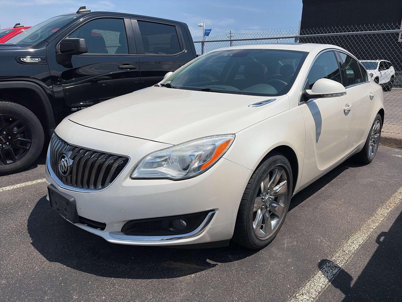 2015 Buick Regal Premium I<br><br><br>REMOTE START, NAVIGATION, SUNROOF, LOCAL TRADE, MARKET VALUE PRICING, CLEAN CARFAX REPORT, COMES WITH 6 MONTH/10,000KM POWERTRAIN WARRANTY, 6-Speed Automatic.<br><br><br>2.0L 4-Cylinder DGI DOHC VVT Turbocharged 6-Speed Automatic AWD<br><br><br>Certified. Certification Program Details: 30 Days on Safety Related Items.<br><br>Awards:<br>  * 2015 KBB.com Brand Image Awards<br><br>Reviews:<br>  * Plentiful standard features; reasonable base price; available all-wheel drive; standard turbocharged power. Source: Edmunds<br>  * The 2015 Buick Regal is a good no-compromises choice if you want a sophisticated styling and surprising agility, and dont mind making an unexpected choice. With its available turbocharged engine and available all-wheel drive, the Regal is something of a sleeper among sporty midsize sedans. Source: KBB.com<br><br><br>John Bear Buick GMC offers many automotive products and services. When you visit our store, what you can expect is quality both in our selection of pre-owned vehicles and from our world-class sales team. We offer Market Based Pricing with some of the best value in the Niagara region.