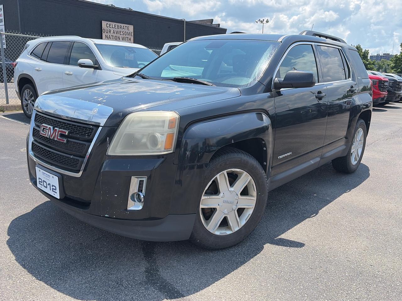 2012 GMC Terrain SLT-1 VEHICLE SOLD AS IS UNFIT DO YOUR OWN SAFETY AND SAVE!!!      AWD.      Recent Arrival!    VEHICLE SOLD AS IS UNFIT DO YOUR OWN SAFETY AND SAVE!!! 2.4L I4 DI DOHC VVT 6-Speed Automatic Electronic AWD      Certified. Certification Program Details: AS TRADED MAY REQUIRE MAJOR MECHANICAL WORK SOLD UNFIT NO WARRANTY    Awards:    * JD Power Dependability Study   * 2012 IIHS Top Safety Pick    Reviews:    * Quiet and attractive cabin; sophisticated ride; strong crash test scores; roomy backseat; plenty of standard and optional features; good fuel economy. Source: Edmunds    * If youre thinking youd like a reasonably sized crossover SUV that gets great gas mileage, has room for five but also has a bit of an attitude, the 2012 GMC Terrain compact SUV deserves a spot on your shopping list. Source: KBB.com      John Bear Buick GMC offers many automotive products and services. When you visit our store, what you can expect is quality both in our selection of pre-owned vehicles and from our world-class sales team. We offer Market Based Pricing with some of the best value in the Niagara region.