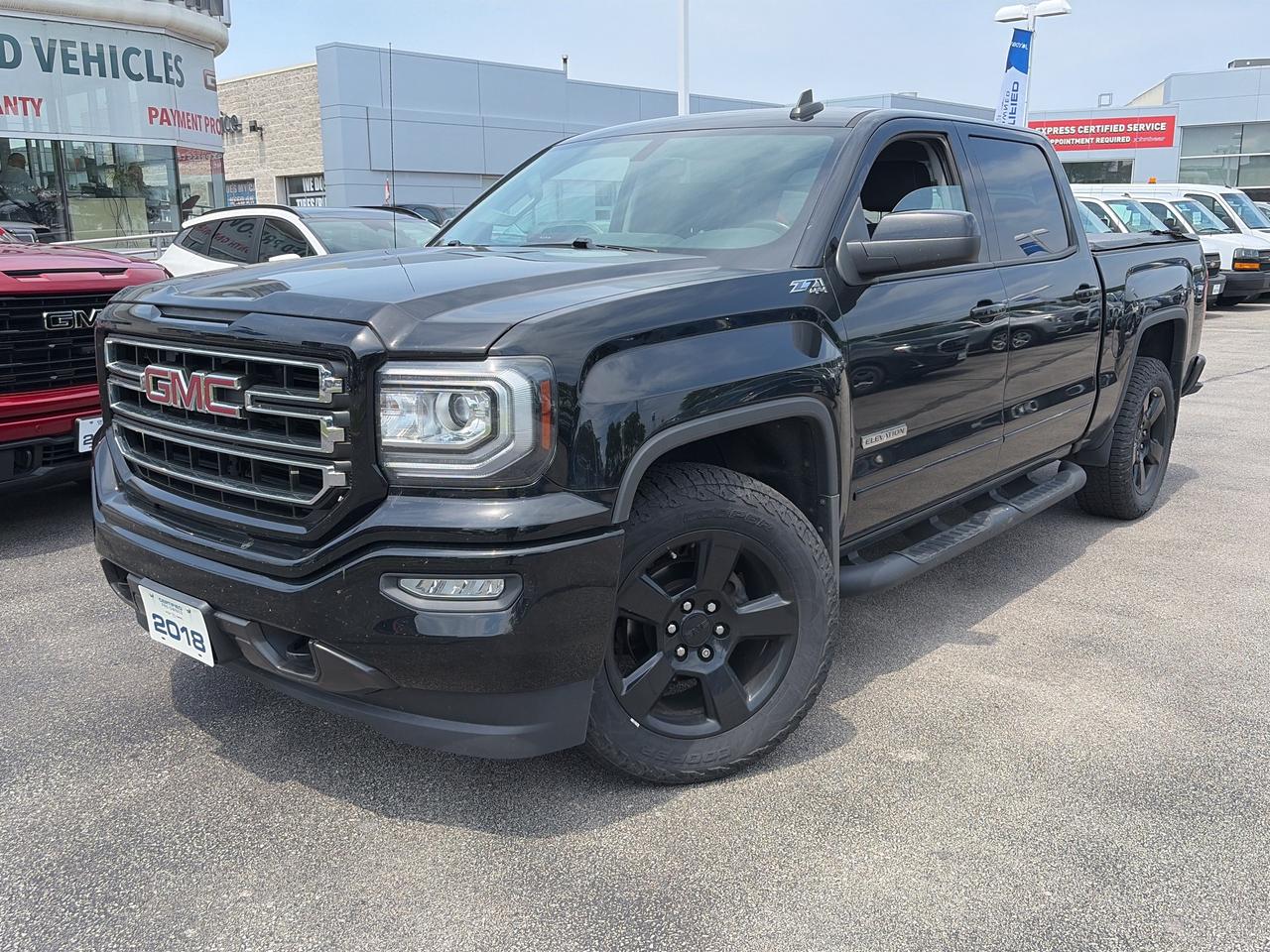 2018 GMC Sierra 1500 SLE VEHICLE SOLD AS IS UNFIT DO YOUR OWN SAFETY AND SAVE!!!      REMOTE START, NAVIGATION, NOT A RENTAL, LOCAL TRADE, MARKET VALUE PRICING, HEATED SEATS, Z71 OFF ROAD SUSPENSION PKG., TRAILERING PKG., ELEVATION EDITION, KODIAK EDITION, 6-Speed Automatic Electronic with Overdrive, 4WD, Dark Ash/Jet Black w/Cloth Seat Trim or Vinyl Seat Trim.    New Price!      VEHICLE SOLD AS IS UNFIT DO YOUR OWN SAFETY AND SAVE!!! EcoTec3 5.3L V8 6-Speed Automatic Electronic with Overdrive 4WD      Certified. Certification Program Details: AS TRADED MAY REQUIRE MAJOR MECHANICAL WORK SOLD UNFIT NO WARRANTY      John Bear Buick GMC offers many automotive products and services. When you visit our store, what you can expect is quality both in our selection of pre-owned vehicles and from our world-class sales team. We offer Market Based Pricing with some of the best value in the Niagara region.