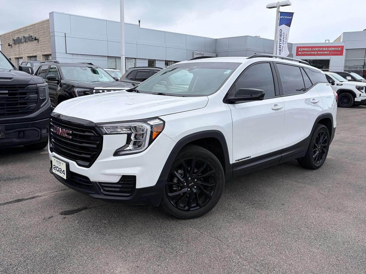 2024 GMC Terrain SLE AWD<br><br><br>REMOTE START, BACK-UP CAMERA, NOT A RENTAL, GM FACTORY CERTIFIED, MARKET VALUE PRICING, 4.49% FINANCING 24 MONTH, VEHICLE COMES WITH A CPO 3 MONTH/5,000KM TOTAL PLUS WARRANTY AND THE BALANCE OF THE FACTORY WARRANTY, ELEVATION PKG., AWD.<br><br><br>Recent Arrival!<br><br>AWD 1.5L DOHC 9-Speed Automatic AWD<br>Odometer is 15254 kilometers below market average!<br><br>Certified. Certification Program Details: * 4.49% APR Financing on Select Models for 24mo* of PreOwned Vehicles * 3-month or 5,000 kilometres Comprehensive Limited Warranty Coverage * 24/7 Roadside Assistance * CARFAX® Vehicle History Report Sirius XM 3 months prepaid service * 150-Point Inspection * 30 Days or 2,500 kilometres exchange privilege SEE DEALER FOR ADDITIONAL DETAILS<br><br><br>John Bear Buick GMC offers many automotive products and services. When you visit our store, what you can expect is quality both in our selection of pre-owned vehicles and from our world-class sales team. We offer Market Based Pricing with some of the best value in the Niagara region.