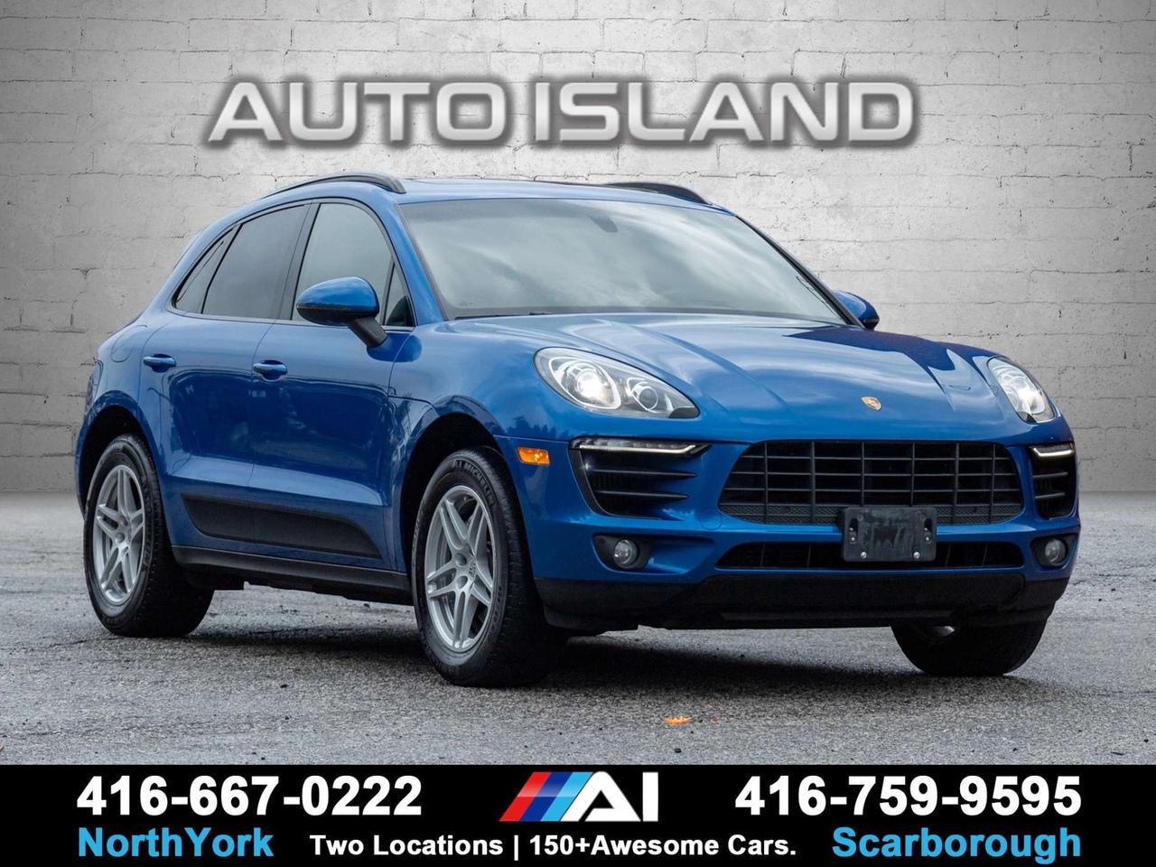 ONE OWNER, NO ACCIDENTS, PREMIUM PACKAGE PLUS, INFOTAINMENT PACKAGE, SPORT CHRONO, SPORT EXHAUST, BOSE, NAVIGATION, PANORAMIC ROOF, HEATED & VENTILATED SEATS, MEMORY SEATS, HEATED STEERING WHEEL, BACKUP CAMERA, PARKASSIST.<br><br> This 2015 Porsche Macan S is an exceptionally well-optioned example, with the kind of factory equipment that makes the S genuinely special. Premium Package Plus brings the panoramic roof, ventilated front seats, heated front and rear seats, memory seating, upgraded lighting, and Porsche Entry & Drive, while the Infotainment Package adds Porsche Communication Management with navigation and enhanced connectivity. Sport Chrono sharpens the driving experience, Sport Exhaust gives the 3.0L twin-turbo V6 a more purposeful soundtrack, and BOSE premium audio rounds out the cabin. Add the heated steering wheel, backup camera and ParkAssist, and this Macan delivers a fantastic balance of performance, luxury and everyday usability. One owner and no accidents.<br><br>Auto Island Inc., North York<br>2555 Steeles Ave. West<br><br>www.autoislandinc.com <br><br>4.7 Google Rating and over 150 vehicles in stock, with more arriving daily! We take pride in offering top-quality vehicles and exceptional service. Our full-service mechanical shop is ready for all your maintenance needs, and every vehicle is professionally detailed and inspected – buy with confidence!<br><br>Payments as low as $0 down, up to 84 months, OAC. Good credit, bad credit, new credit? No problem – everyone’s approved! Easy online credit application available . Rates starting at 8.49% OAC – please call for details.<br><br>Please note: All prices are plus applicable taxes (HST) and licensing. No hidden surprises—just great vehicles and transparent deals. Certification is available for an additional $999. Without certification, as per OMVIC regulations, the vehicle is not drivable, not E-tested, and not certified.<br><br>Proudly serving the GTA and beyond: Peel, Halton, Brampton, Toronto, Burlington, Milton, Mississauga, Hamilton, Cambridge, London, Kitchener, Guelph, Orangeville, Newmarket, Barrie, Markham, Bolton, Caledon, Vaughan, Woodbridge, Etobicoke, Oakville, and more.<br><br>We carry all makes and models, including Mercedes, BMW, Audi, Jaguar, VW, Maserati, Porsche, Land Rover, Range Rover, Chrysler, Jeep, Honda, Toyota, Lexus, Infiniti, Acura, and more.<br><br> <br><br><br><br><br><br> <br><br><br><br><br><br><br><br><br>