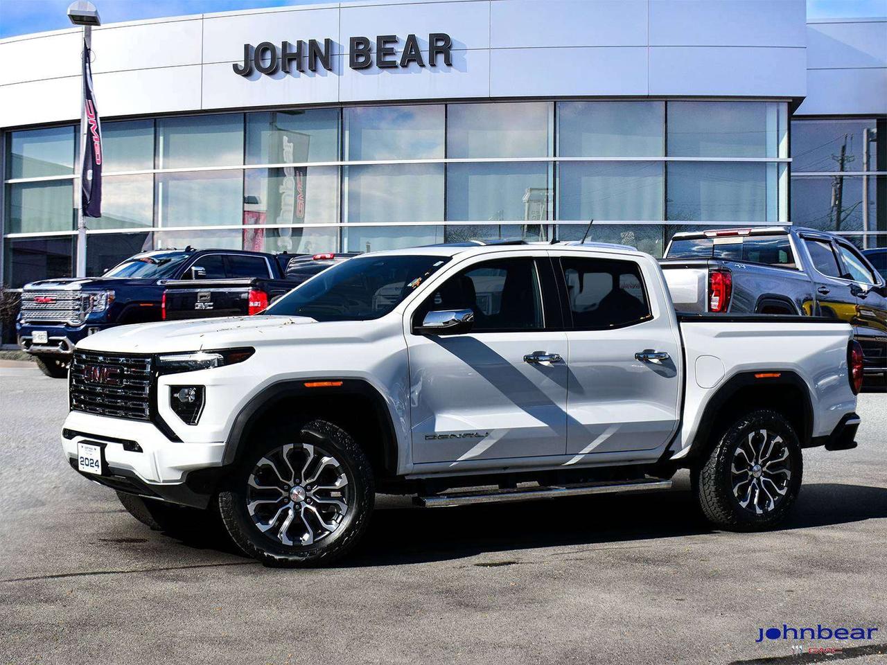2024 GMC Canyon Denali<br><br><br>REMOTE START, LEATHER, NAVIGATION, SUNROOF, BACK-UP CAMERA, LOCAL TRADE, GM FACTORY CERTIFIED, MARKET VALUE PRICING, 4WD.<br><br><br>Recent Arrival!<br><br>2.7L I4 Turbocharged DOHC 16V LEV3-SULEV30 310hp 8-Speed Automatic 4WD<br><br><br>Certified. Certification Program Details: * 4.49% APR Financing on Select Models for 24mo* of Pre‐Owned Vehicles<br>* 3-month or 5,000 kilometres Comprehensive Limited Warranty Coverage<br>* 24/7 Roadside Assistance<br>* CARFAX® Vehicle History Report Sirius XM 3 months prepaid service<br>* 150-Point Inspection<br>* 30 Days or 2,500 kilometres exchange privilege<br>SEE DEALER FOR ADDITIONAL DETAILS<br><br><br>John Bear Buick GMC offers many automotive products and services. When you visit our store, what you can expect is quality both in our selection of pre-owned vehicles and from our world-class sales team. We offer Market Based Pricing with some of the best value in the Niagara region.