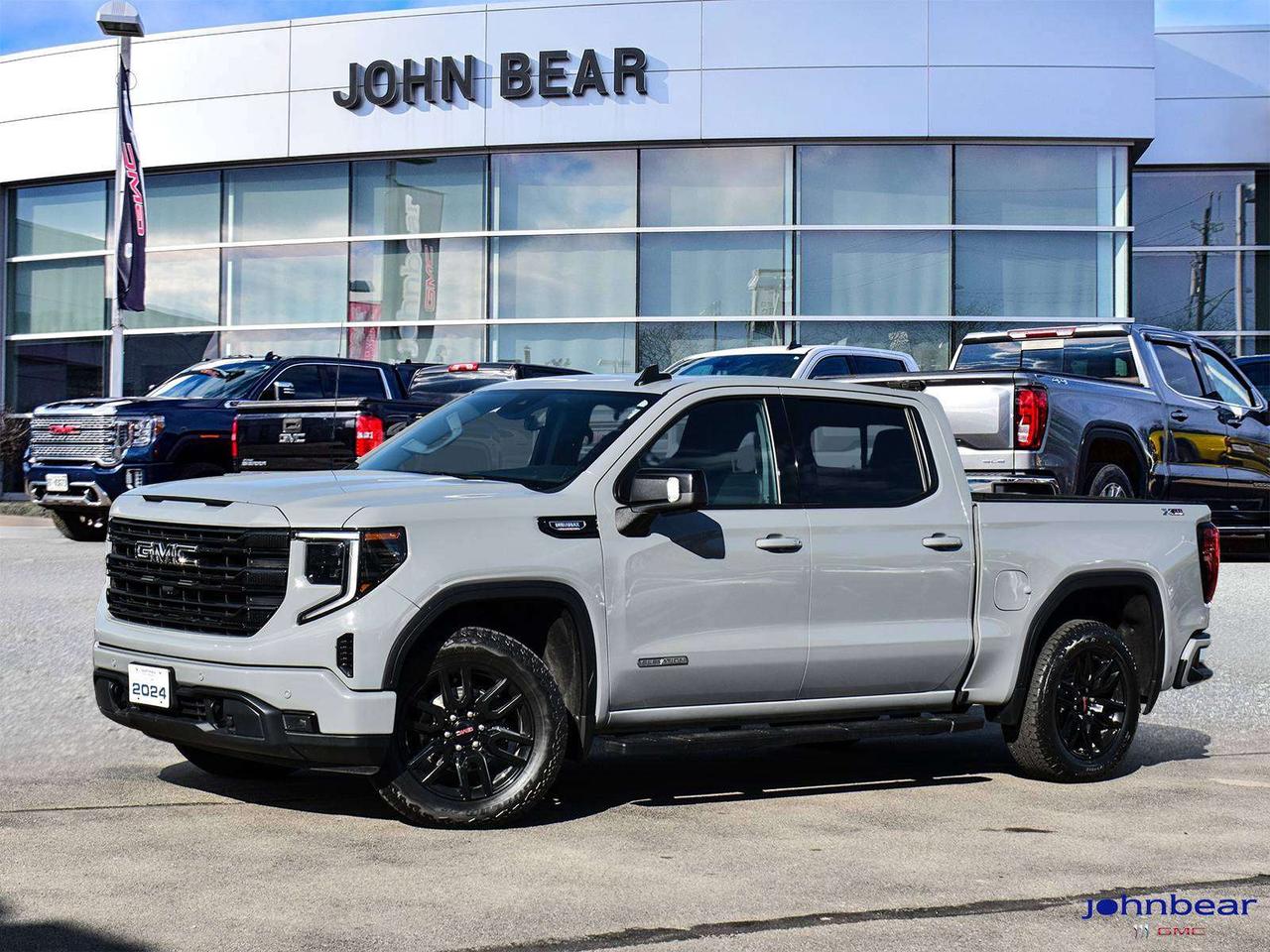 2024 GMC Sierra 1500 Elevation<br><br><br>REMOTE START, LEATHER, NAVIGATION, SUNROOF, BACK-UP CAMERA, GM FACTORY CERTIFIED, MARKET VALUE PRICING, ONE OWNER, CLEAN CARFAX REPORT, SPECIAL RATE GM 2.99% FINANCING 24 MONTH O.A.C., 10-Speed Automatic, 4WD, Jet Black w/Leather-Appointed Seat Trim.<br><br>New Price!<br><br>Recent Arrival!<br><br>3.0L I6 10-Speed Automatic 4WD<br><br><br>Certified. Certification Program Details: * 4.49% APR Financing on Select Models for 24mo* of Pre‐Owned Vehicles<br>* 3-month or 5,000 kilometres Comprehensive Limited Warranty Coverage<br>* 24/7 Roadside Assistance<br>* CARFAX® Vehicle History Report Sirius XM 3 months prepaid service<br>* 150-Point Inspection<br>* 30 Days or 2,500 kilometres exchange privilege<br>SEE DEALER FOR ADDITIONAL DETAILS<br><br><br>John Bear Buick GMC offers many automotive products and services. When you visit our store, what you can expect is quality both in our selection of pre-owned vehicles and from our world-class sales team. We offer Market Based Pricing with some of the best value in the Niagara region.